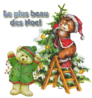 Gif joyeux Noël père Noël boule